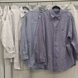 Ralph Lauren Men’s Multi-Pattern Button-Down Shirts — Purple, Blue, White